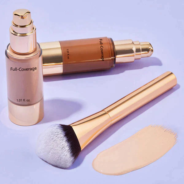✨Full-Coverage Foundation with Skin Buffing Brush